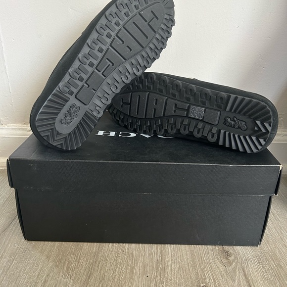 Coach Black Suede Leather Loafers - Picture 6 of 7